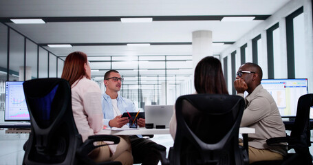 Wall Mural - Company Inside Meeting In Office Boardroom