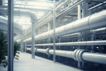 Canvas Print - Modern Industrial Pipeline System