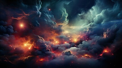 Wall Mural - realistic planetary background outer space galaxy sky nebula imagine stars moonlight fantasy astronomy lanscape 