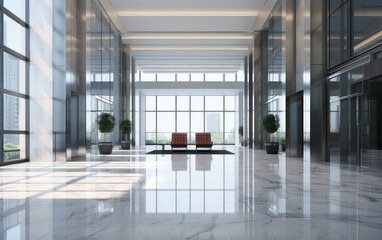 Sleek Modern Office Lobby Design