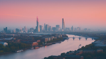 Wall Mural - London Skyline at Sunset