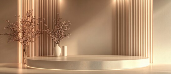 Poster - Elegant stage podium decoration ideal for showcasing products 3D rendering