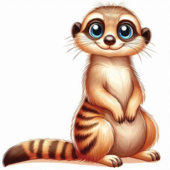 Wall Mural - Cute Meerkat Vector Cartoon illustration