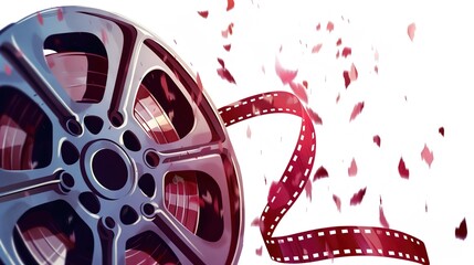 Wall Mural - film reel symbol