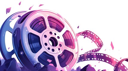 Wall Mural - film reel symbol