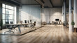 © evening_tao - Spacious Modern Office Interior With Urban View