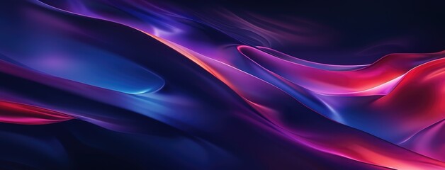 Poster - Vibrant Abstract Wave on Dark Background