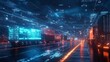 © Otseira - futuristic shipping road hologram