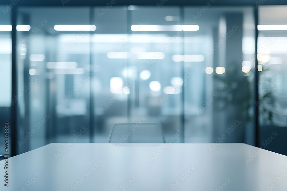 Modern Office Space with Glass Walls and Minimalist Design Stock ...