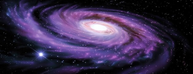 Canvas Print - Majestic Spiral Galaxy in the Cosmic Wilderness