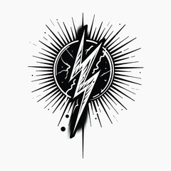 Wall Mural - Bold lightning bolt graphic design