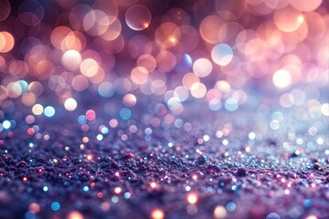 Canvas Print - bokeh sparkling lights captured in brilliant glimmering abstract playground of colors