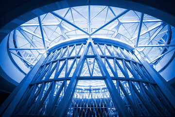 Close up of modern architectural dome structures