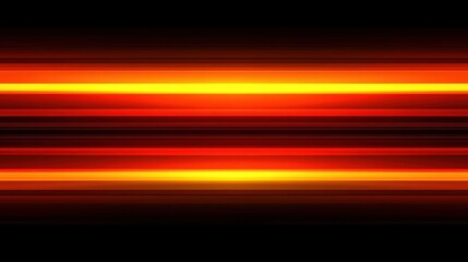 Wall Mural - Vibrant Red And Yellow Horizontal Light Stripes In Abstract Design