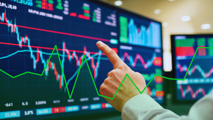 Analysis finance grow graph and market investment. Financial business plan,earnings,sale and strategy. Stock market chart, exchange financial growth diagram.