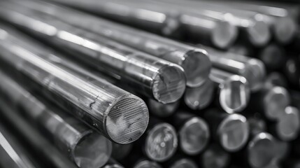 Sticker - Industrial Steel Rods in Warehouse