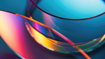 Poster - Vibrant Abstract Light Refractions in Motion