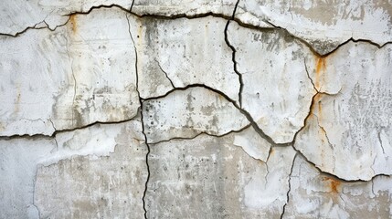 Sticker - Cracked concrete wall texture for background