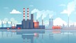 © evening_tao - Modern Industrial Factory with Smokestacks