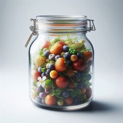 Wall Mural - a jar of berries