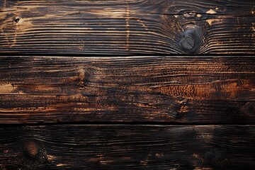 Wall Mural - Beautiful Dark Stained Wooden Planks Background for Various Use Cases