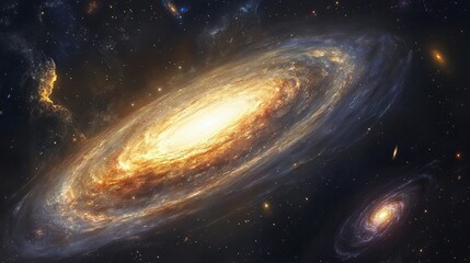 Wall Mural - Galaxy space background cosmos univers Ethereal nebula with vibrant colors and swirling patterns