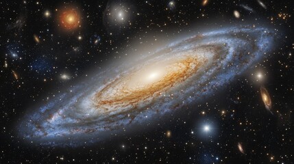 Wall Mural - Galaxy space background cosmos univers Ethereal nebula with vibrant colors and swirling patterns