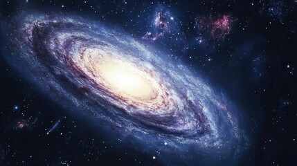Wall Mural - Galaxy space background cosmos univers Ethereal nebula with vibrant colors and swirling patterns