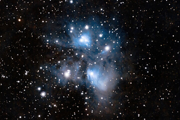 Wall Mural - pleiades open star cluster. commonly called the pleiades or seven sisters, m45 contains over a thous
