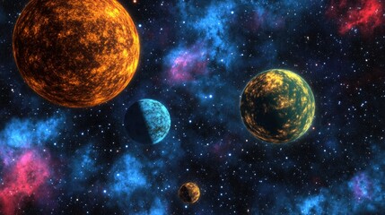Wall Mural - nebula space galacy ethereal with vibrant colors and swirling patterns universe