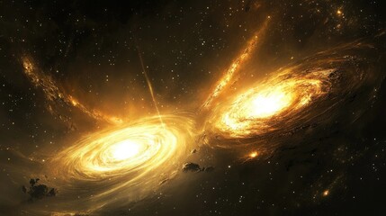 Wall Mural - galaxy space background cosmos univers ethereal nebula with vibrant colors and swirling patterns