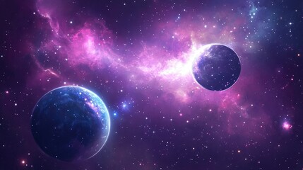 Wall Mural - nebula space galacy ethereal with vibrant colors and swirling patterns universe