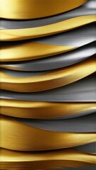 Wall Mural - Wave background in gold and silver color. Premium design for wallpaper, banner, poster