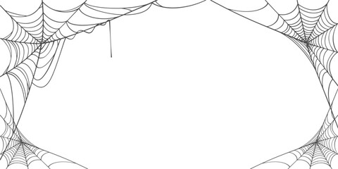 Wall Mural - spider web line art vector eps