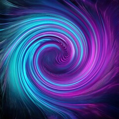 Wall Mural - hologram background, with purple and turquoise waves and spiral effect