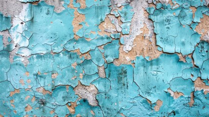 Sticker - Texture background of weathered concrete wall with cracked paint