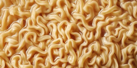 Closeup view of thin instant noodles, ideal for a variety of Asian dishes and flavorful ramen bowls