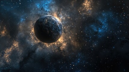 Wall Mural - shimmering glow of celestial bodies in space