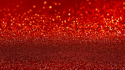 Red glitter background, shiny and textured surface with soft light reflections, perfect for creating sparkling effects in digital designs.