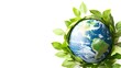 © pkproject - Sustainable Globe with Leaf Wrap Representing Global Environmental Conservation