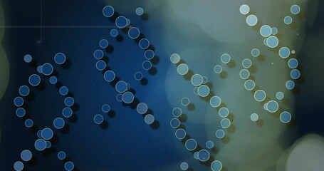 Wall Mural - DNA strand and binary coding, scientific data processing