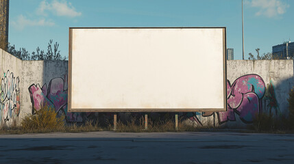 blank billboard on a street