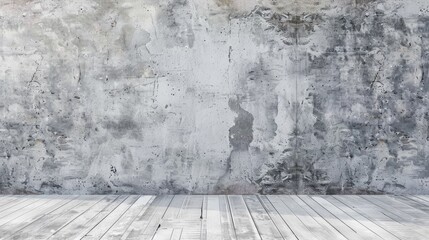 Wall Mural - Textured gray and white wall background with concrete surface and wallpaper design