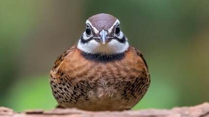 Poster - A close up of a bird with black and white markings, AI