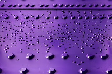 Wall Mural - Purple Metallic Surface with Circular Protrusions