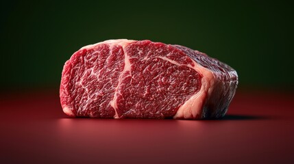 Wall Mural - Buttery Wagyu ribeye, intricate fat distribution, luxury dining, realistic photograph,