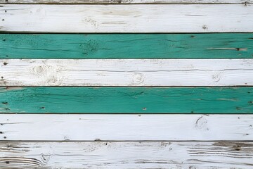 A wooden board with green and white stripes