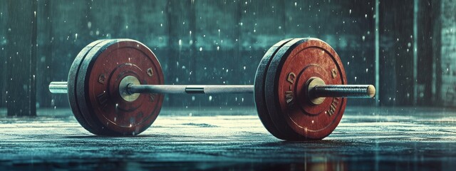 Sticker - Weightlifting background for banner