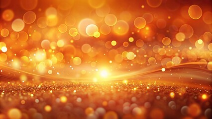 Wall Mural - Harmonious blend of orange hues with bokeh highlights and flowing textures, perfect for a captivating wallpaper