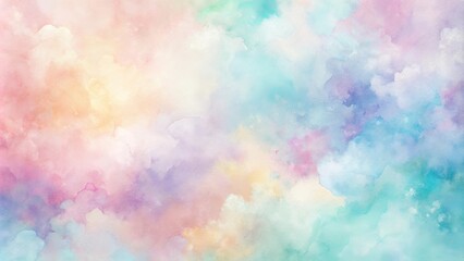 Wall Mural - Abstract pastel watercolor pattern with soft, soothing colors